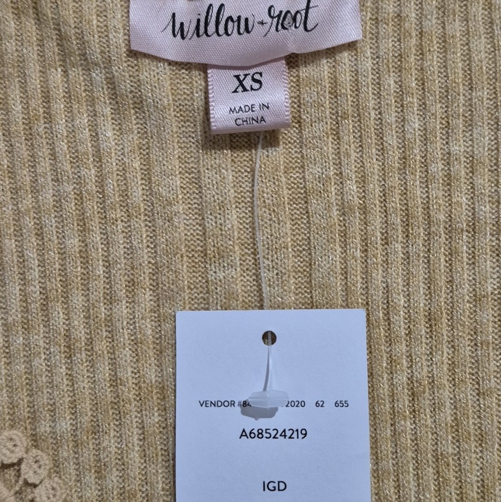 Willow And Root V Neck Autumn Sweater Size XS - Picture 5 of 5